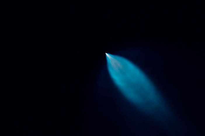 Joshua Guirguis saw a vapor tracer race across the sky in Marlton, N.J.