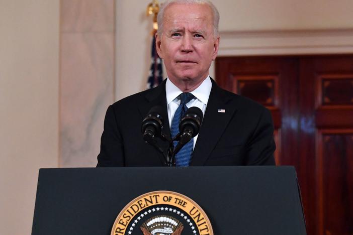 President Biden delivers remarks Thursday after news of a cease-fire plan between Israel and Hamas militants emerged.