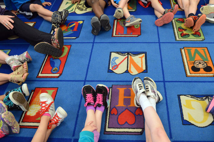 The new law will allow Alabama public schools to offer yoga for students. Here, kids participate in a yoga class in Pennsylvania.