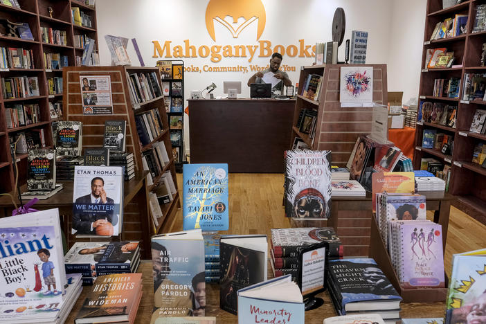 Derrick Young, co-owner of Mahogany Books in Washington, D.C., says his store has seen new customers in the last year who seem to be "willing to do the work" to educate themselves on issues of race in America.