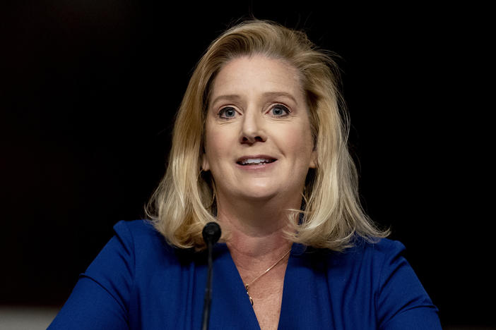 Christine Wormuth, the newly confirmed secretary of the Army, speaks this month during a Senate Armed Services Committee nomination hearing on Capitol Hill.