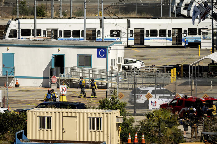 Emergency personnel responded to reports of a shooting at a Santa Clara Valley Transportation Authority facility on Wednesday. The gunman killed nine people and took his own life.