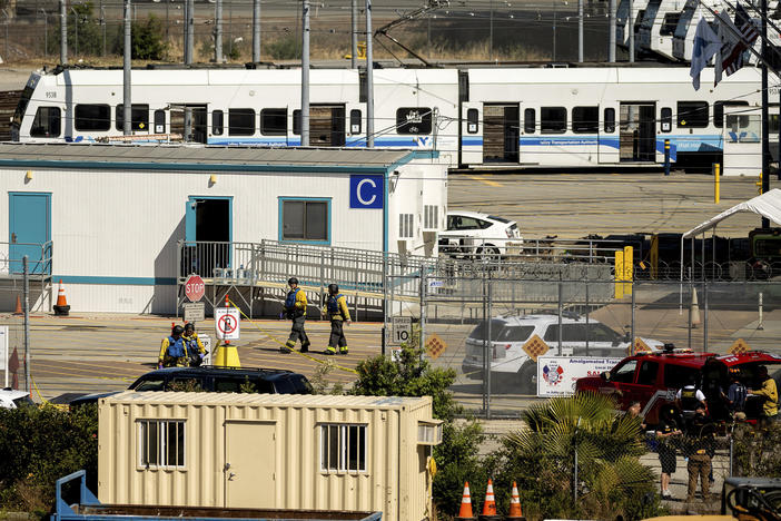 Emergency personnel responded to reports of a shooting at a Santa Clara Valley Transportation Authority facility on Wednesday. The gunman killed nine people and took his own life.