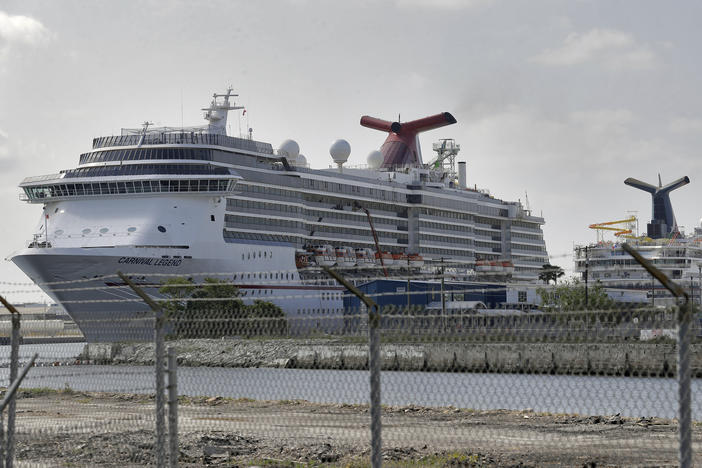 Carnival Cruise Line ships docked at the Port of Tampa in Tampa, Fla., in March 2020 following the CDC coronavirus No Sail Order. A Celebrity Cruises ship has received CDC permission to operate the first cruise from a U.S. port since the No Sail Order.