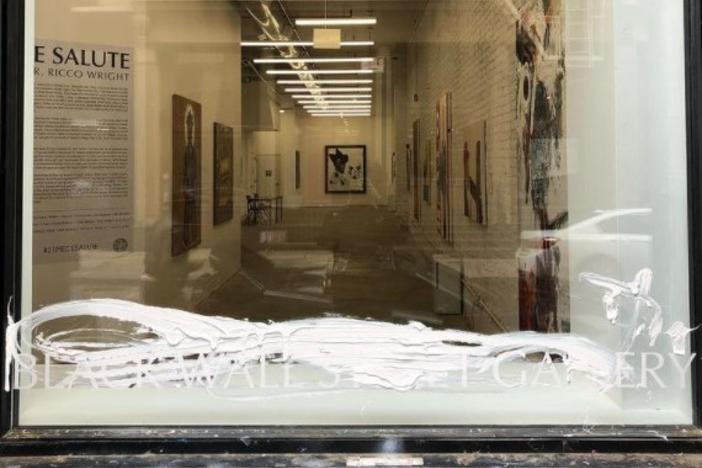 The owner of Black Wall Street Gallery in New York City said the building's facade has been vandalized.