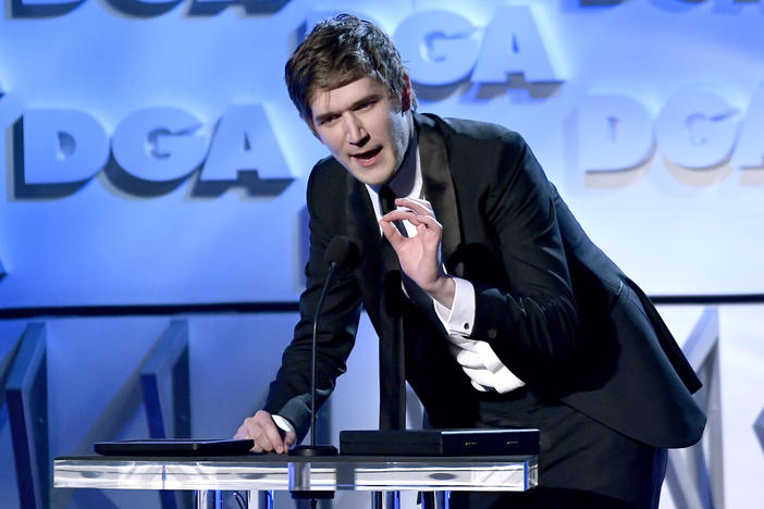 Bo Burnham, seen here accepting a DGA First-Time Feature Film Award for <em>Eighth Grade </em>in 2019, has a new special that places him in a much quieter space.