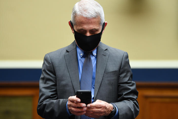 Thousands of pages of Dr. Anthony Fauci's work emails from January to June 2020 have been released via Freedom of Information Act requests by news organizations. Fauci is seen here before he testifies in front of a Senate committee last June.