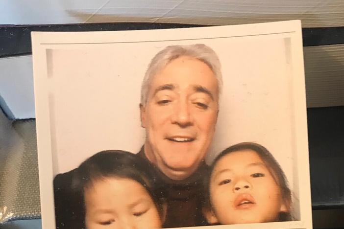 Scott Simon with his daughters.