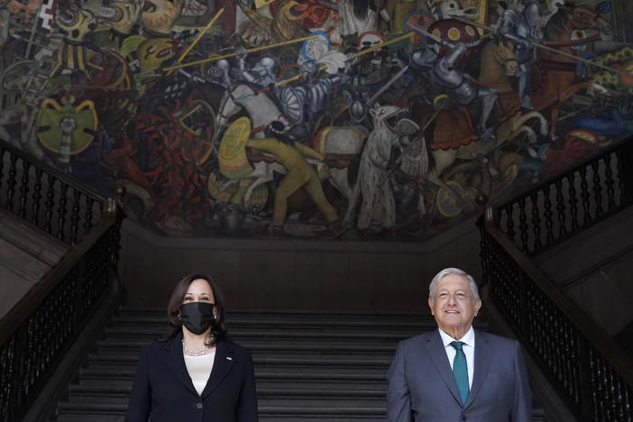 Vice President Harris and Mexican President Andrés Manuel López Obrador discussed migration and economic cooperation Tuesday.