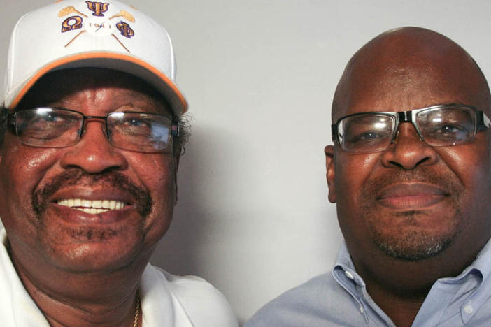 The late Rev. Farrell Duncombe (left) spoke with his friend Howard Robinson for a StoryCorps conversation in 2010 about how his role models helped shape him as a leader in his Alabama community.