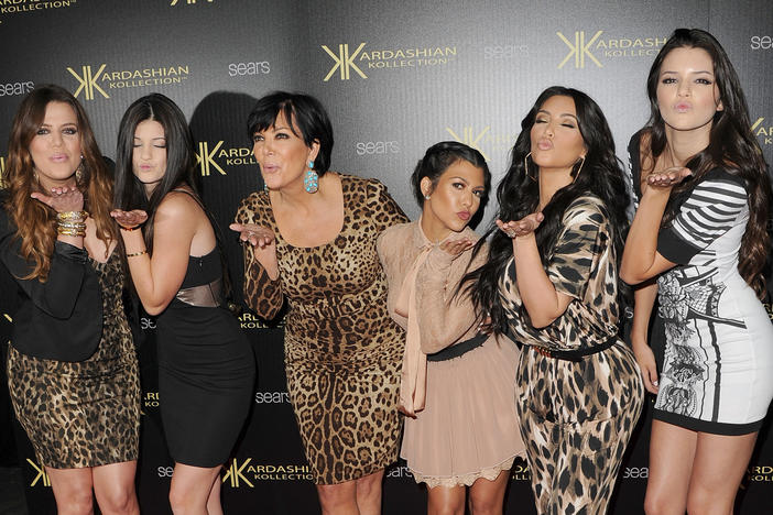 Khloe Kardashian, Kylie Jenner, Kris Kardashian, Kourtney Kardashian, Kim Kardashian, and Kendall Jenner in Hollywood at the Kardashian Kollection Launch Party in 2011.