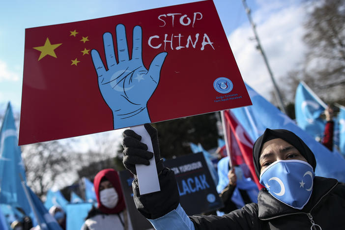 Uyghurs living in Turkey protested China in March for the country's human rights abuses in its western Xinjiang province. A new Amnesty International report substantiates these abuses, calling them "crimes against humanity."