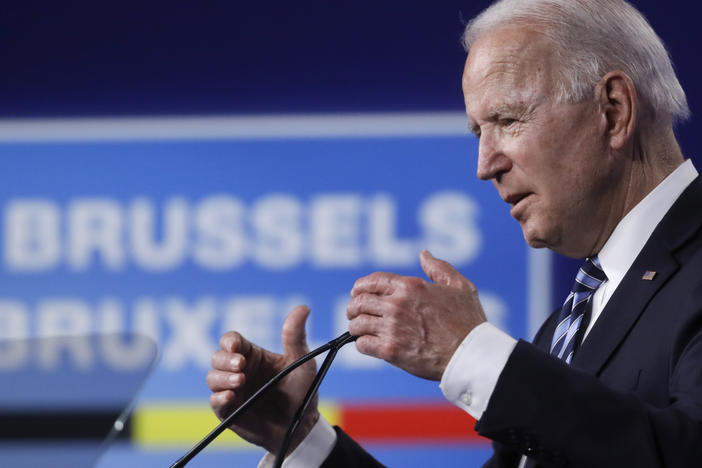 President Biden is set to leave Brussels on Tuesday for Geneva, the last leg of a trip where he sought to mend fences with allies and take a tougher stance on Moscow and Beijing.