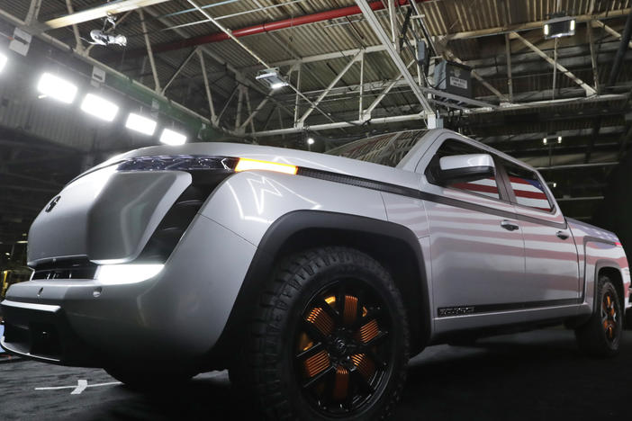 Lordstown Motors shows off a model of its electric pickup truck, Endurance, in Lordstown, Ohio, on June 25, 2020. The auto maker is under pressure after saying it was running out of cash, raising questions about the future of the crop of startups that have entered the industry.