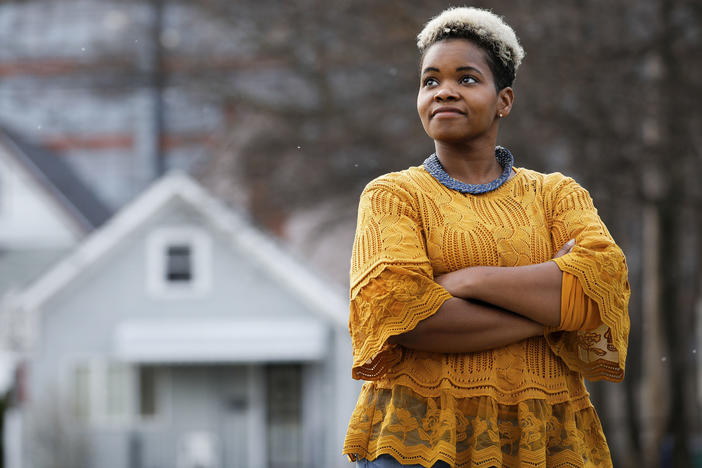 Community activist India Walton, here in December, is claiming victory over four-term Mayor Byron Brown in the Buffalo, N.Y., race. Brown did not immediately concede.