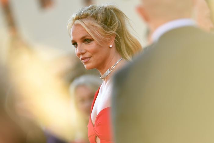 Britney Spears arrives at a Hollywood movie premiere in 2019.