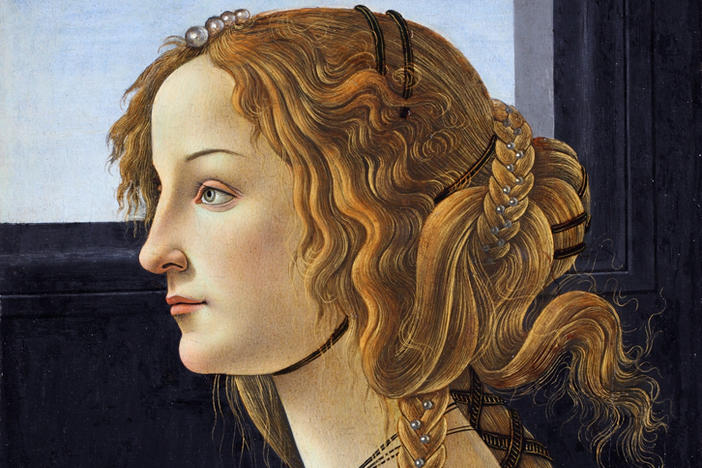 Sandro Botticelli, <em>Ideal Portrait of a Lady ("Simonetta Vespucci")</em>, 1475-80, tempera on poplar panel