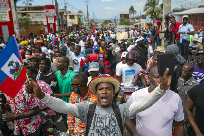 In February, protesters demanded the resignation of Haitian President Jovenel Moïse in Port-au-Prince. The opposition believed his term had ended.
