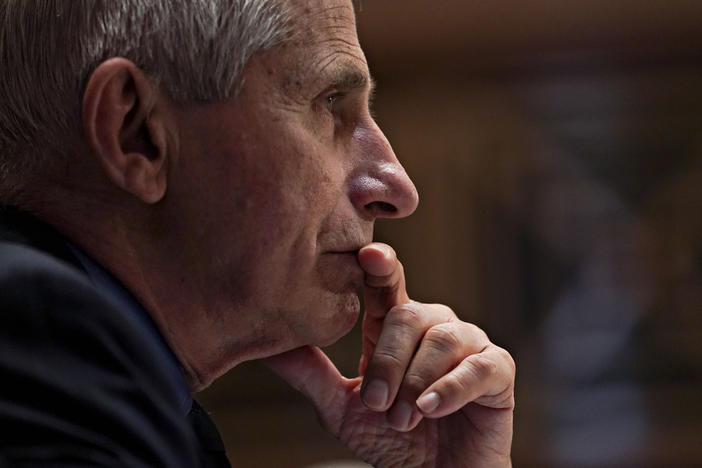 Dr. Anthony Fauci attends a Senate Appropriations Subcommittee hearing in May on Capitol Hill. Fauci says he rarely wears a mask anymore since his environment is usually restricted to vaccinated people.