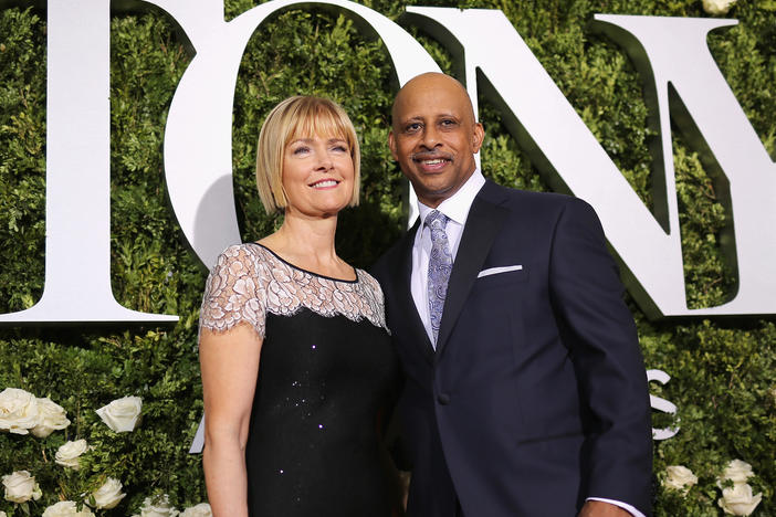 Ruben Santiago-Hudson and Jeannie Santiago attend the 2017 Tony Awards at Radio City Music Hall. Playwright Ruben Santiago-Hudson will both star in his own one-man play, "Lackawanna Blues" and direct "Skeleton Crew" this year.