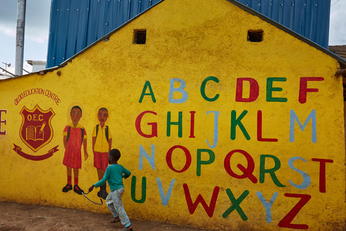 In his new book for young teenagers, Charles Kenny points out signs of global progress, including the growing number of kids in school. Above: The Oloo Education Center aims to provide an education to kids in Kibera, a poor community in Nairobi, Kenya. When you type "Kibera" into the Uber app, it comes up as "Kibera slum."