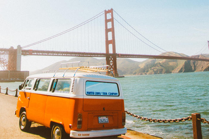 Josh Armel runs a San Francisco tour company with a fleet of seven vintage Volkswagen buses. He says that 99% of his company's current web traffic comes from domestic sources at a time when many international tourists typically visit the U.S.