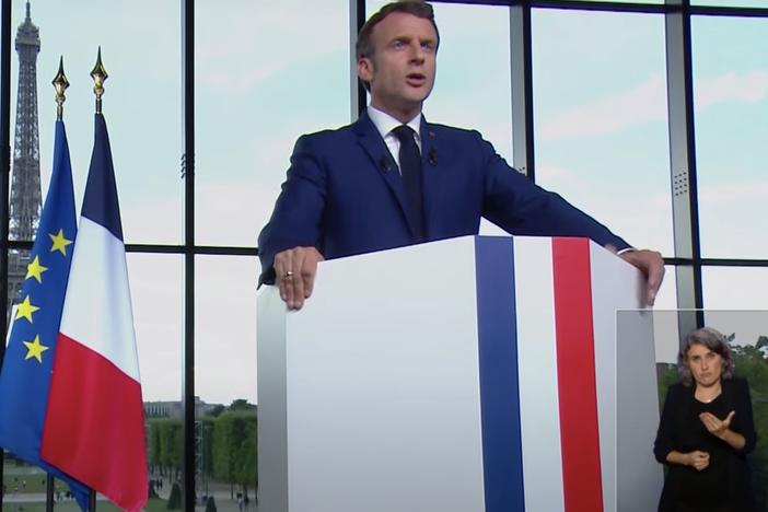 French President Emmanuel Macron says vaccination is "the only path to return to normal life." His new policy will require a special "health pass" for anyone wanting to visit restaurants.
