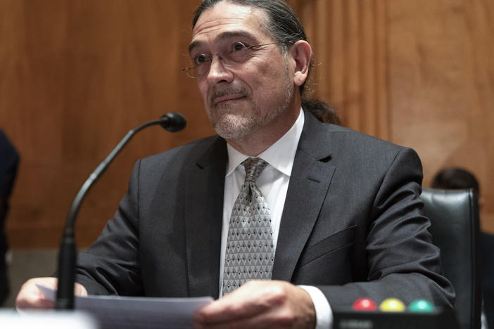 Robert Santos, President Biden's nominee for director of the U.S. Census Bureau, testified before the Senate's Homeland Security and Governmental Affairs Committee on Thursday. If confirmed, Santos, who is Latinx, would become the first person of color to lead the agency as a permanent director.