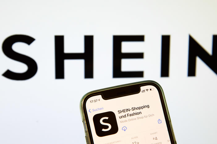 A Shein app, here in a photo illustration, in the IOS App Store in Bargteheide, Germany. Shein has become the most-installed shopping app in America.