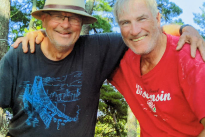 Greg Klatkiewicz and Gary "Zooks" Bezucha seen on one of their regular camping trips in 2019.