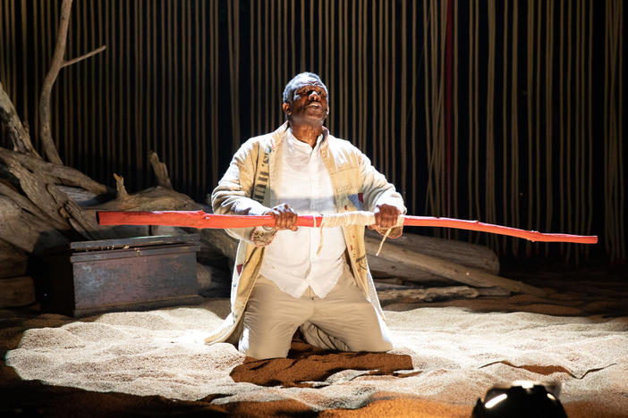 John Douglas Thompson portrays the magician Prospero in a Commonwealth Shakespeare Company production of <em>The Tempest</em> in Boston this month.