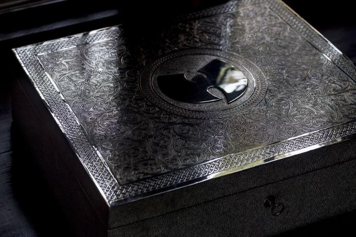 A handcrafted silver box by the British-Moroccan artist Yahya holds the only known copy of the Wu-Tang Clan double album <em>Once Upon A Time In Shaolin. </em>