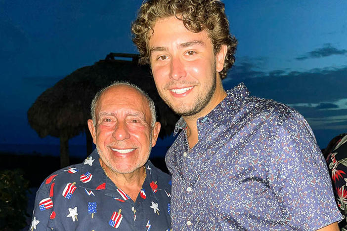 Max García and his grandfather, Mario, in early July.