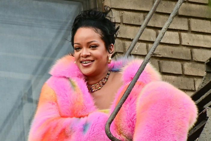 Rihanna, seen on the set of a music video in the Bronx on July 11, is estimated to have a fortune of $1.7 billion.