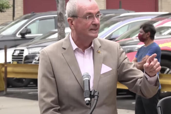 New Jersey Governor Phil Murphy called out demonstrators protesting mandatory COVID-19 vaccinations during an event in Union City this week.