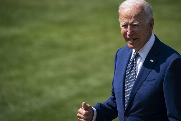 President Biden praised Team USA athletes on a video call on Saturday that included special shoutouts to gymnast Simone Biles and swimmer Katie Ledecky.