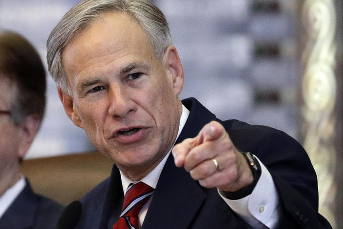 Texas Gov. Greg Abbott is one of a few GOP governors who say migrants are the source of rising COVID-19 rates.