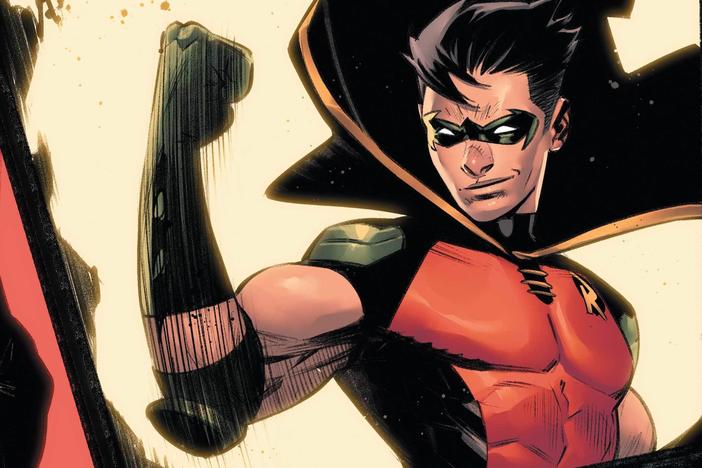 In <em>Batman: Urban Legends #6</em>, Robin (Tim Drake) comes to a realization. Writer: Meghan Fitzmartin. Art: Belén Ortega. Color: Alejandro Sánchez.