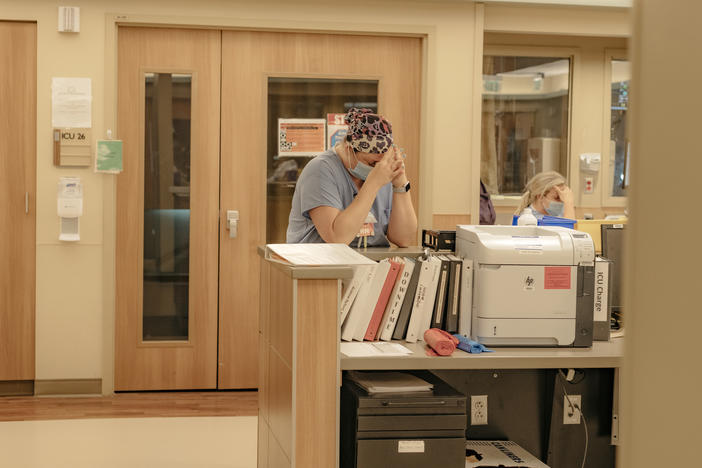The ICU Covid-19 ward at NEA Baptist Memorial Hospital in Jonesboro, Ark., last week.
