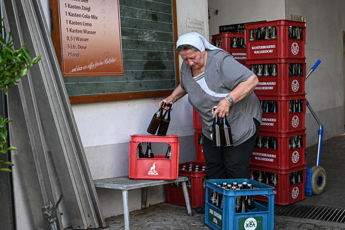 Sister Doris Engelhard, a 72-year-old Franciscan nun and master brewer at the Mallersdorf Abbey brewery in northeastern Bavaria.