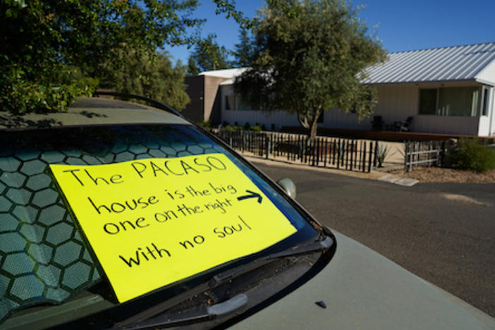 Brad Day and his neighbors in California's Sonoma Valley have noticed a real estate startup is turning houses in their community into limited liability corporations. A group has formed to oppose the company's moves. Day's favorite sign reads, "The Pacaso house is the big one on the right with no soul."