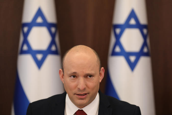 Israeli Prime Minister Naftali Bennett attends a Cabinet meeting Aug. 1 in Jerusalem.