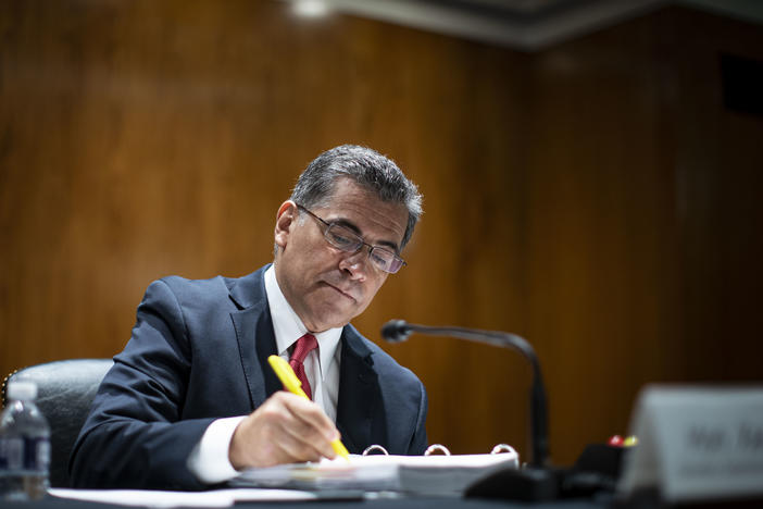 Xavier Becerra, secretary of Health and Human Services (HHS).