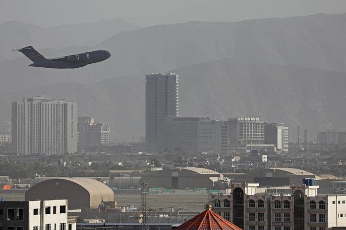 The White House says more than 100,000 people — including more than 5,000 U.S. citizens — have been evacuated from Afghanistan since the Taliban took over the country on Aug. 15.
