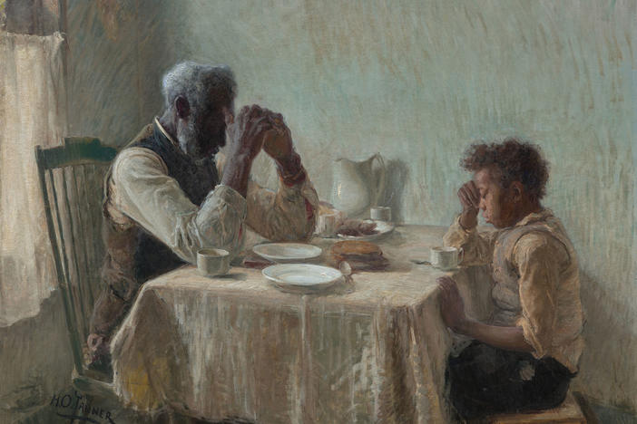 Henry Ossawa Tanner,<em> The Thankful Poor,</em> 1894, oil on canvas, Art Bridges