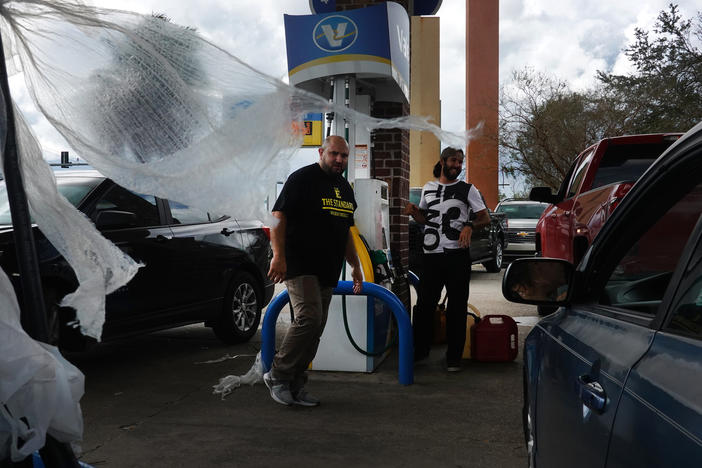 Customers in LaPlace, La., learn that a station is out of gas after waiting in line for more than an hour on Monday.
