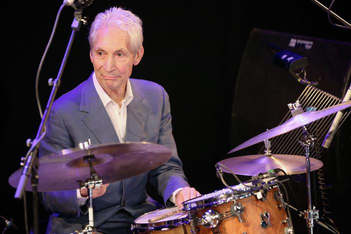 Charlie Watts onstage with Tim Ries' jazz tribute act, <em></em>The Rolling Stones Project, at a London venue in 2013.