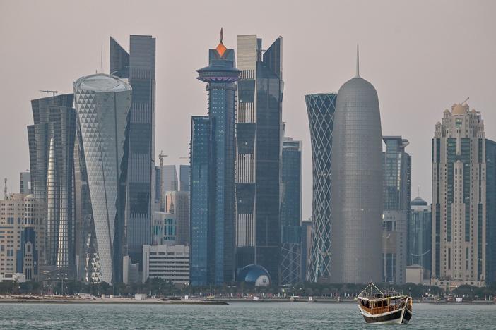 A general view of the skyline of the Qatari capital, Doha. Qatar has long played a center role in diplomacy on Afghanistan.