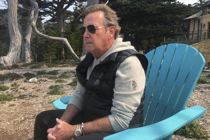 Jack Grandcolas, who lost his pregnant wife on United Flight 93, sits near his home in Pebble Beach, Calif. Twenty years after Sept. 11, he is still working through his loss.