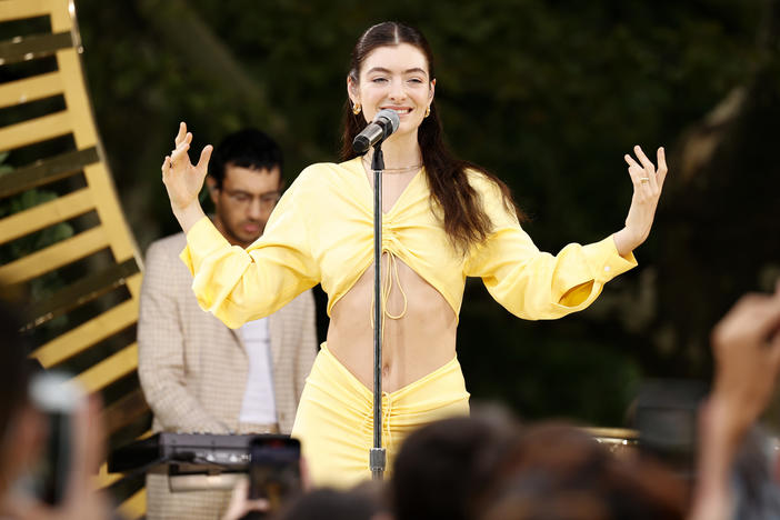 Lorde performs at <em>Good Morning America</em>'s Summer Concert Series in Central Park on Aug. 20 in New York City. She worked with a team of language experts to re-record five of her new songs in the indigenous Māori language.
